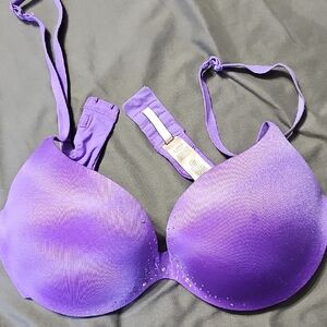 La SENZA Purple Bra with Rhinestone Detail